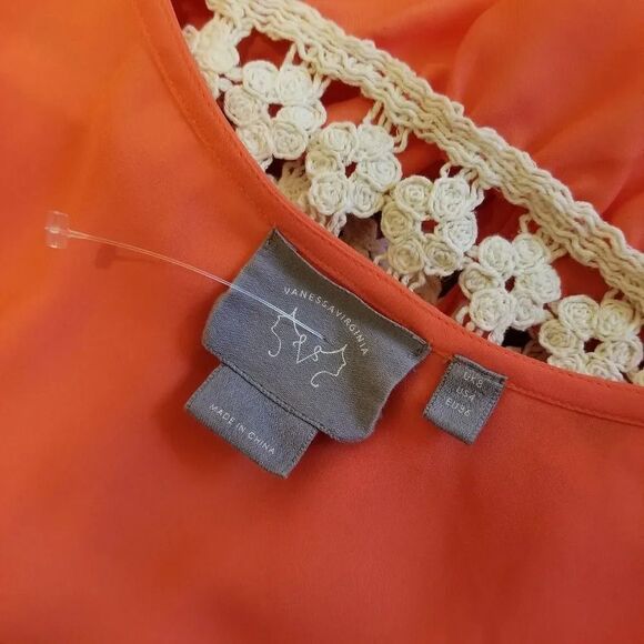 NWOT Anthropologie crkchet cutout tiered top - Picture 3 of 7